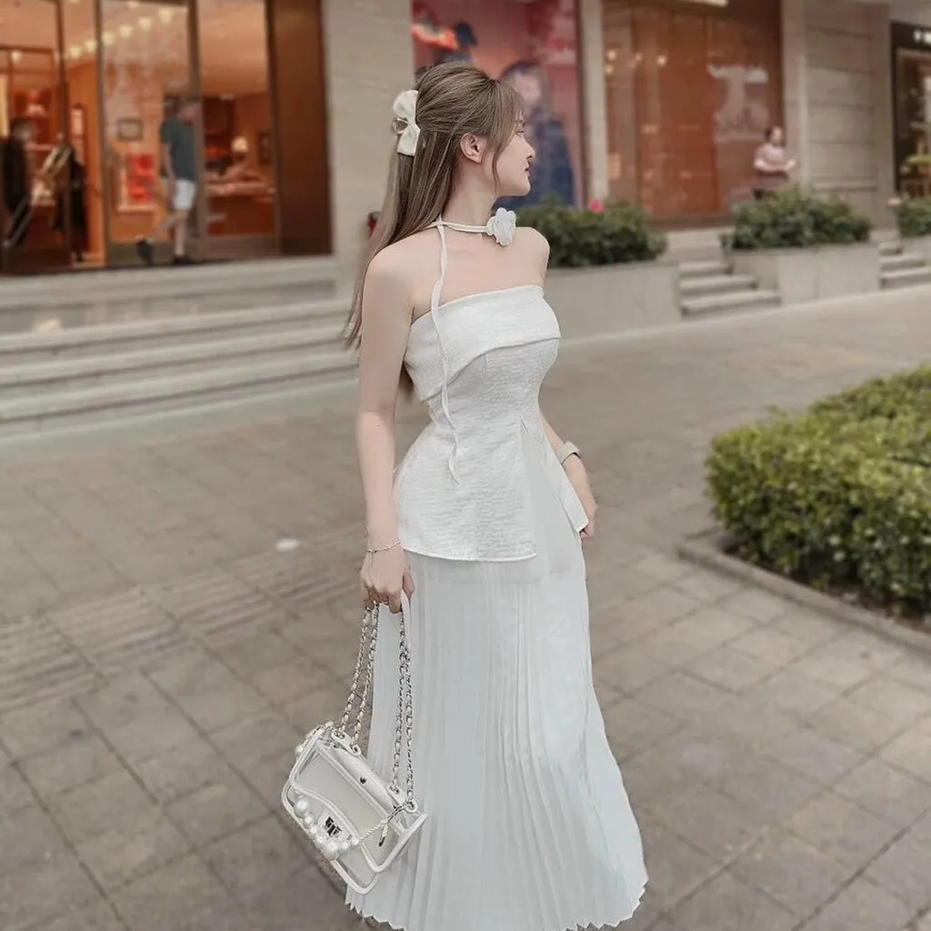 Alternative view of Set Đầm Dự Tiệc Có Kèm Dây Hoa Sang Chảnh V524 - Haka Mây