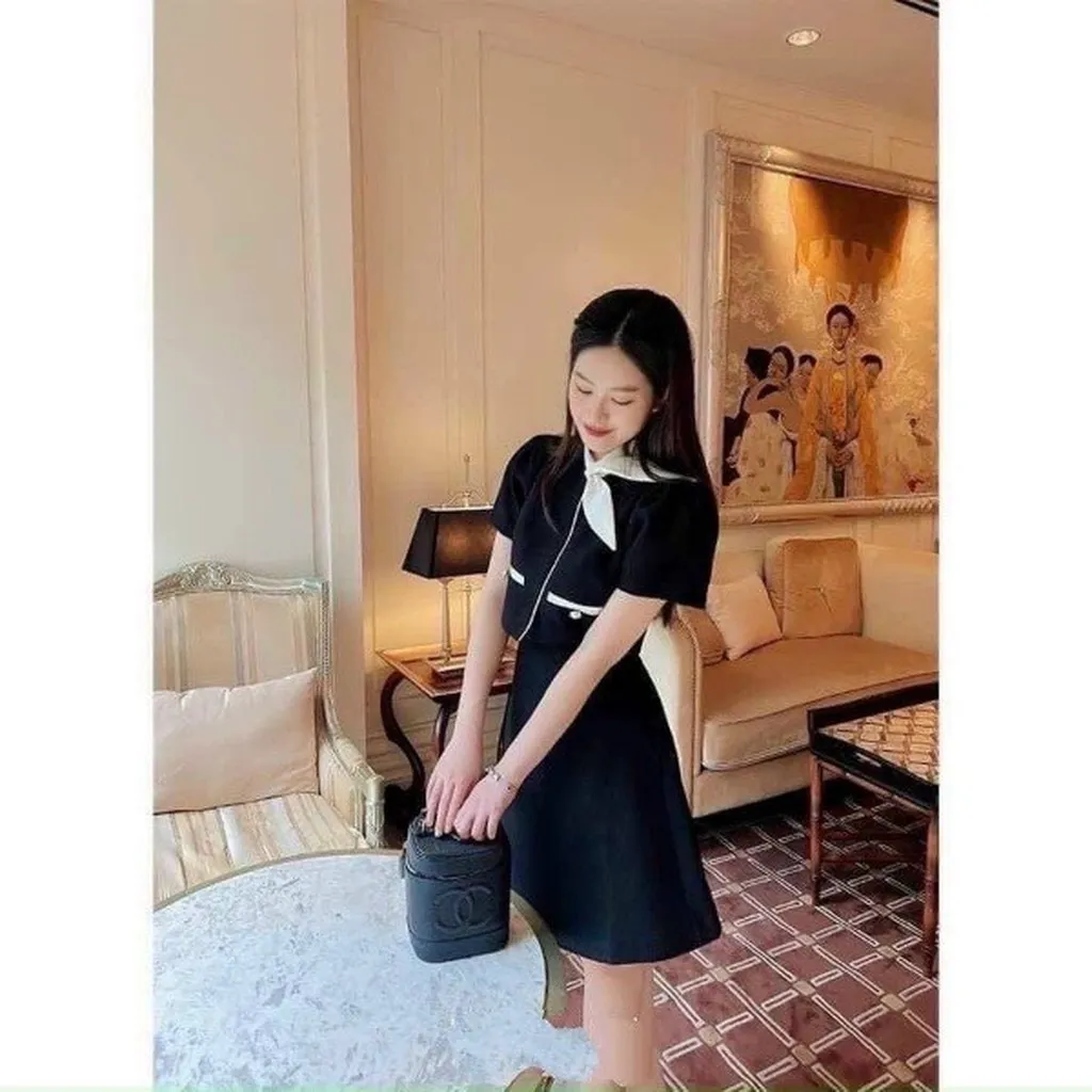 Set Đùi Buột Nơ Hai Túi Cute V513 - Haka Mây