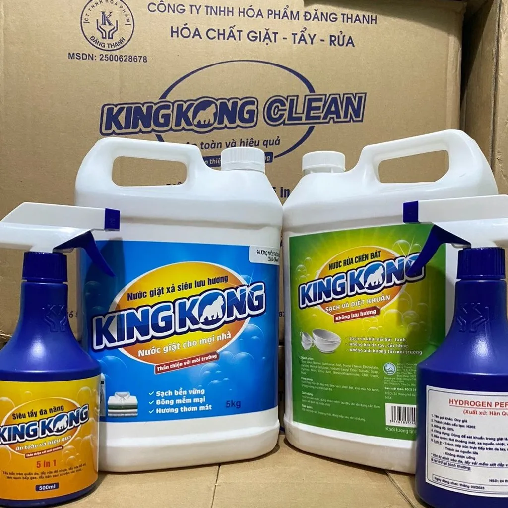[combo] Tẩy Đa Năng Kingkong+nước Giặt Xả Kingkong