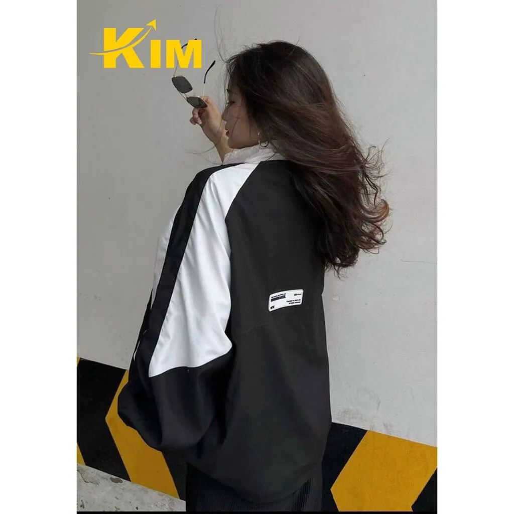 Alternative view of Áo Khoác Unisex Dù Phối Màu Form Rộng Cá Tính - Kim