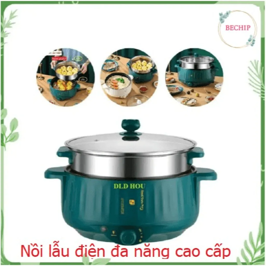 Alternative view of Nồi Lẩu Điện Đa Năng 28cm Kèm Xửng Hấp Tiện Lợi Ctb117 - Bechip