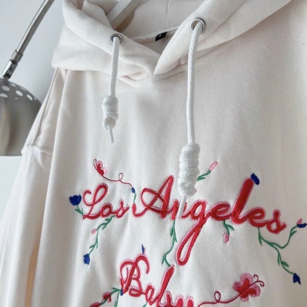 Alternative view of Áo Hoodie Nữ Chất Nỉ Thêu Chữ Los Angel Baby Phối Hoa Siêu Xinh Tp453 - Golden Dream