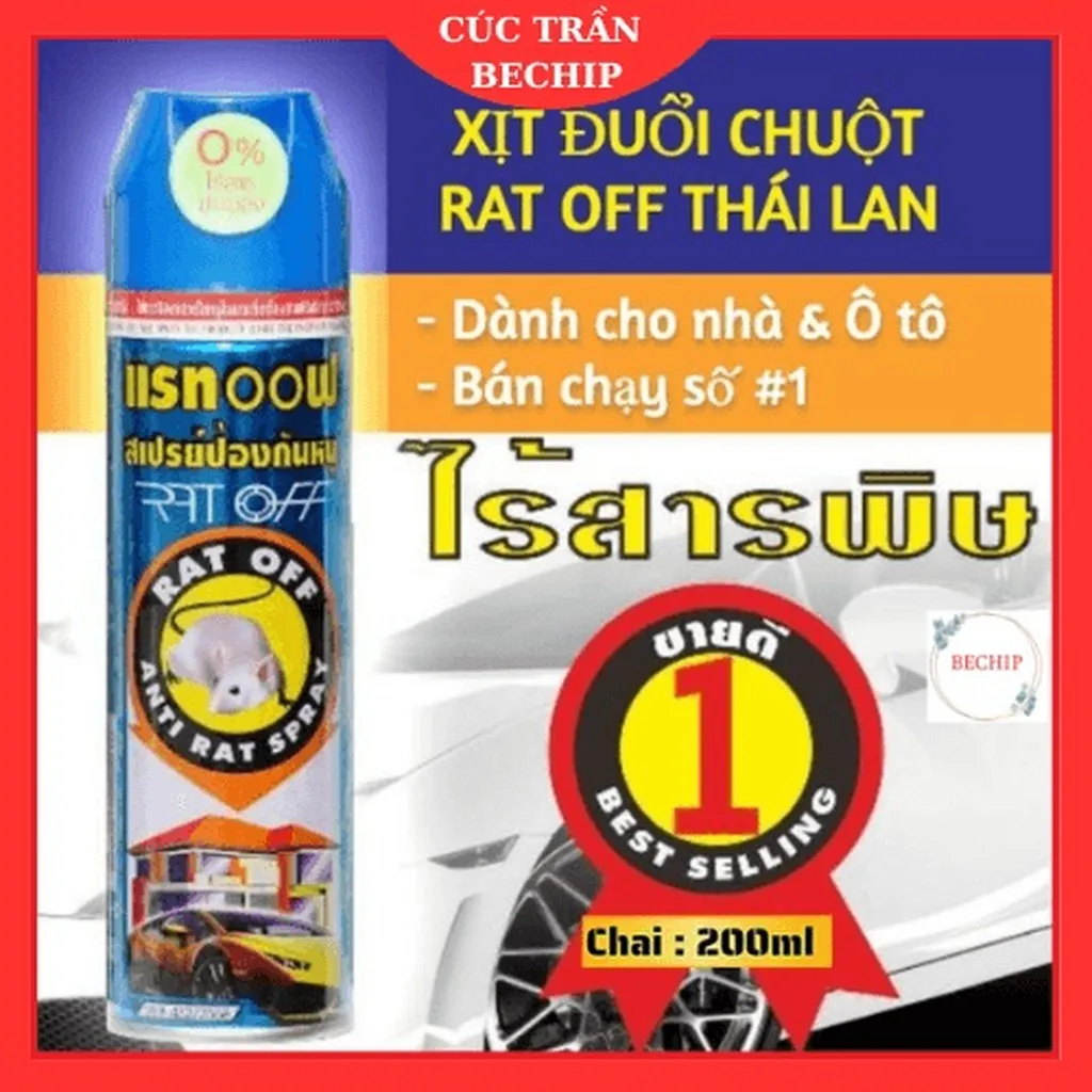 Chai Xịt Đuổi Chuột Thái Lan Rat Off Ctb124 – Bechip
