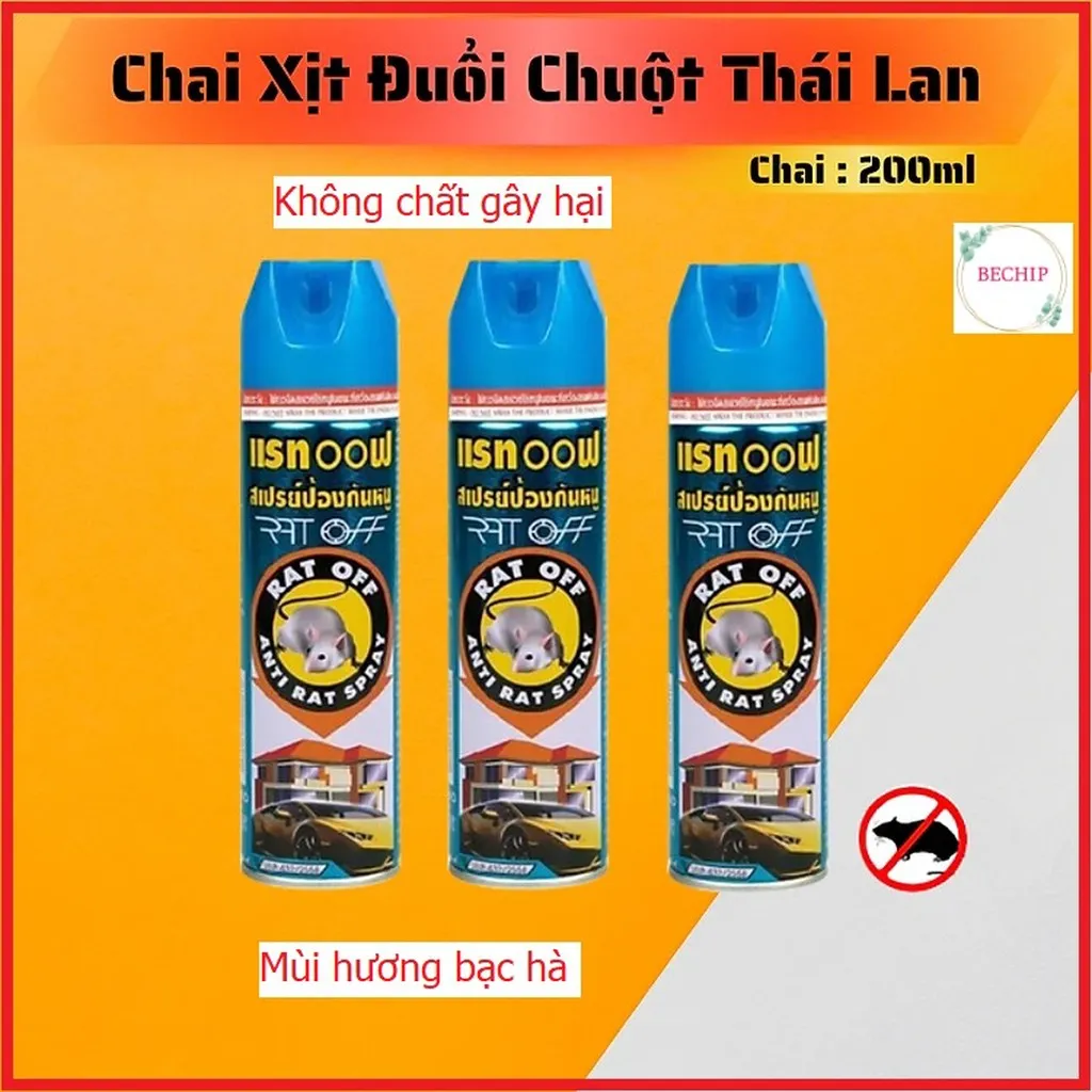 Alternative view of Chai Xịt Đuổi Chuột Thái Lan Rat Off Ctb124 – Bechip