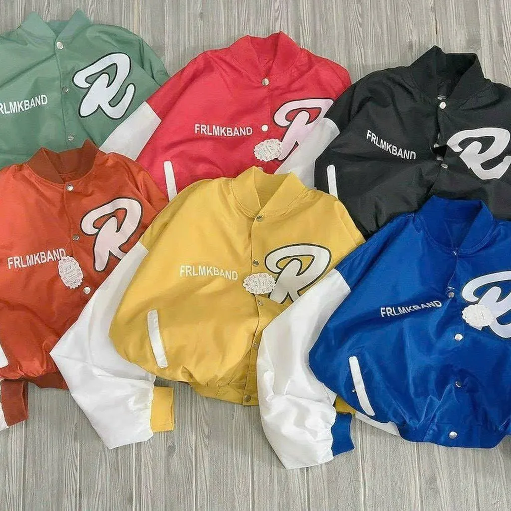 Áo Khoác Dù Nữ From Lửng Croptop In Chữ R Kiểu Bomber Tp937 - Golden Dream