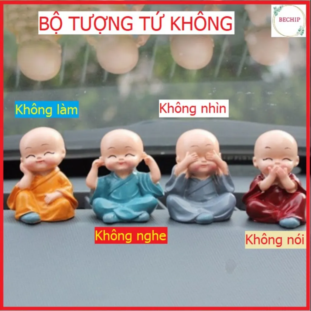 Bộ Tượng Tứ Không, Bộ Tượng Phong Thủy An Nhiên Tự Tại Ctb125 - Bechip
