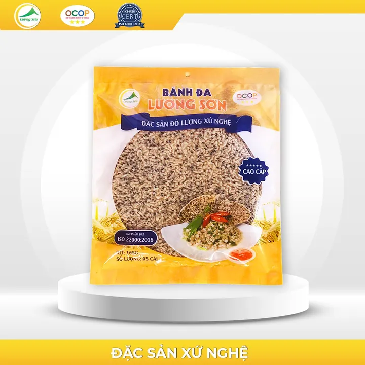 (combo 4 Gói) Bánh Đa Vừng Đen Đã Nướng - Lương Sơn