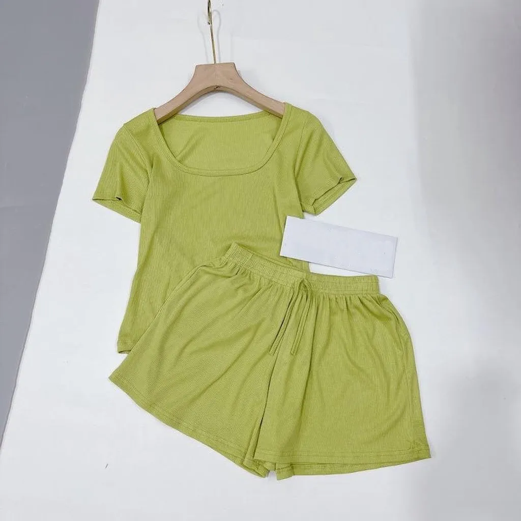Alternative view of Set Bộ Mặc Nhà Tăm Lạnh Dáng Áo Cộc Tay Cổ Vuông Siêu Đẹp Slcxb22 - Chipxinhxk