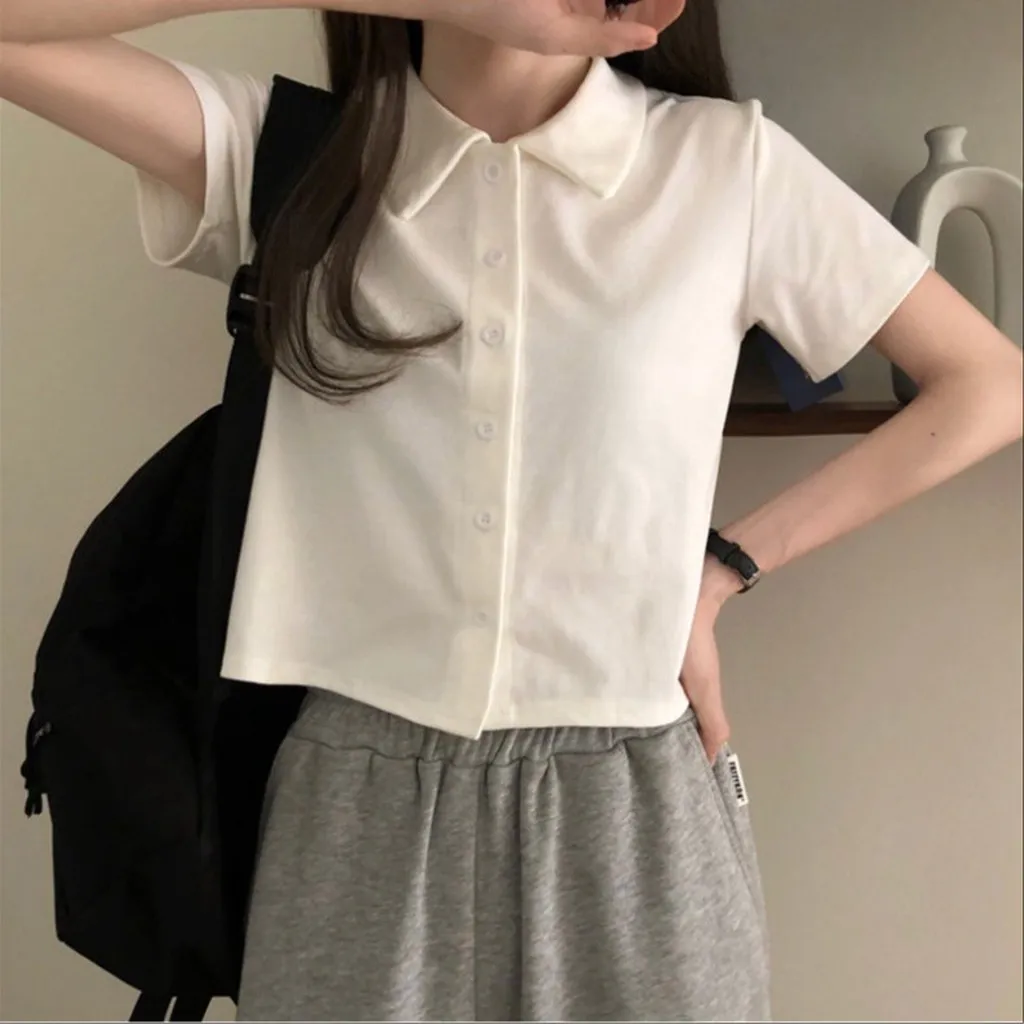 Áo Polo Nữ Cộc Tay Khuy Cài Trơn 4 Màu Kiểu Dáng Đẹp, Hợp Thời Trang P001 – Chốt Đi Store