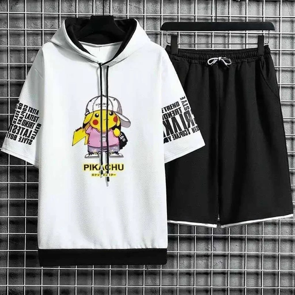 Đồ Bộ Thể Thao Nam Nữ Unisex Pikachu Có Nón - Ausa House