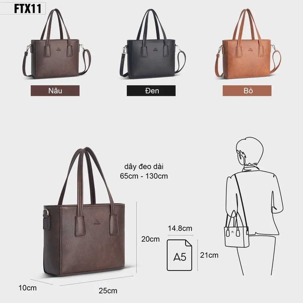 Alternative view of Túi Xách Nữ Đeo Chéo Ftx11 Cỡ Trung-fadoda