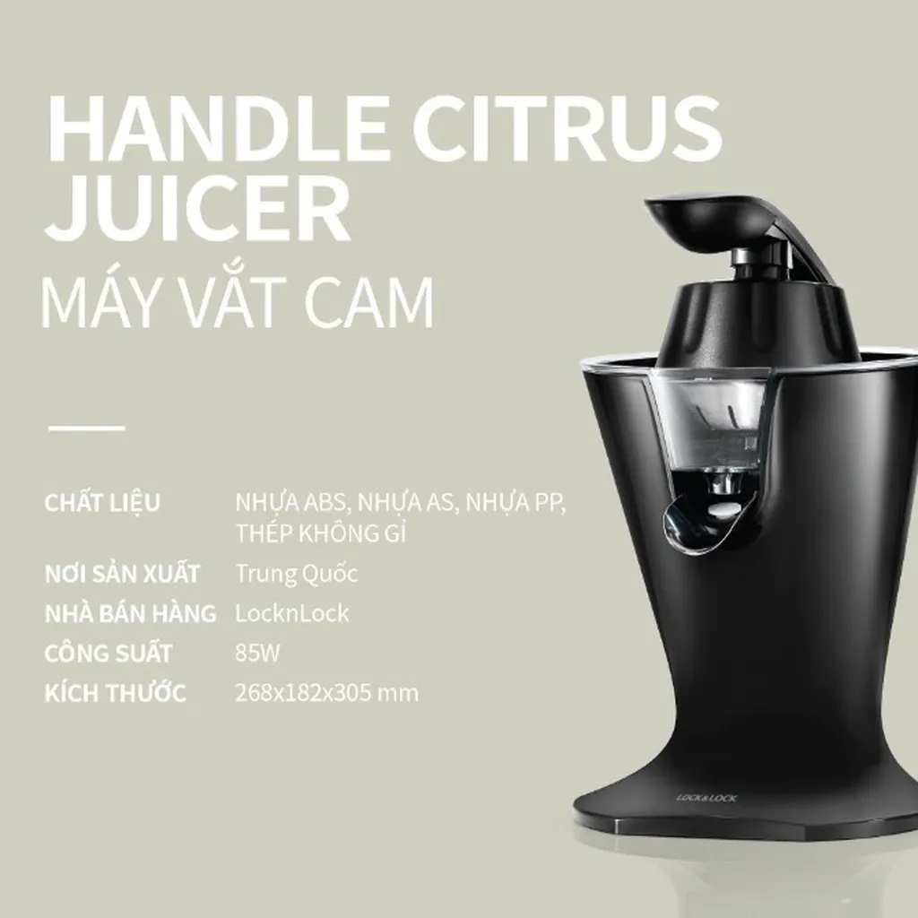 Máy Vắt Cam Ejj256blk 85w - Lock&lock