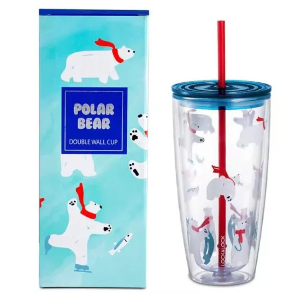 Ly Nhựa Có Ống Húthap507blu 750ml - Lock&lock