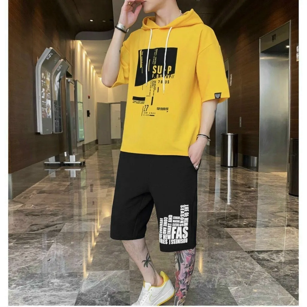 Đồ Bộ Thể Thao Nam Nữ Unisex Su-p Quần Lửng Có Nón - Ausa House