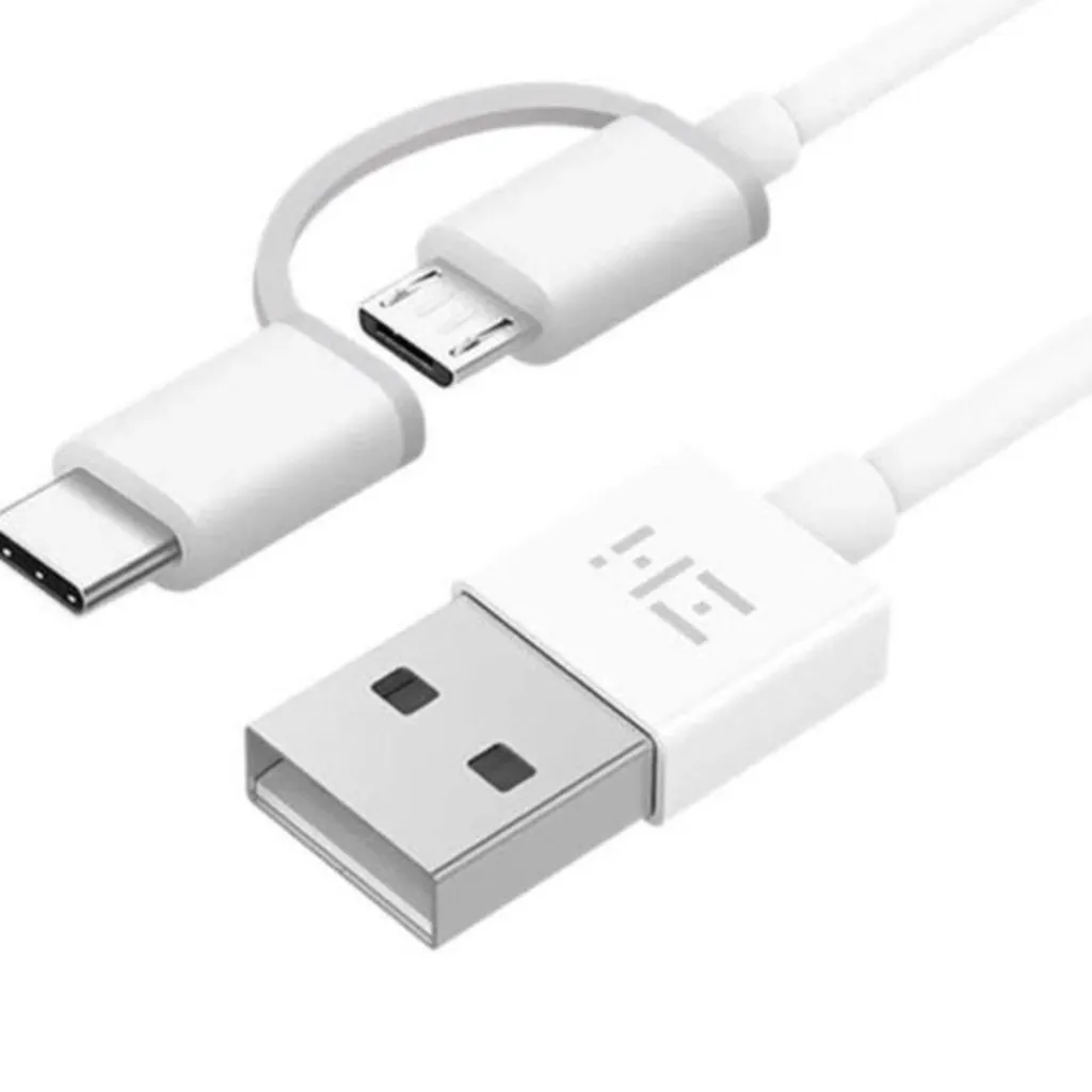 Cáp 2 Trong 1 Type-c Và Micro Usb Zmi 0.3m Trắng-al511-xiaomi