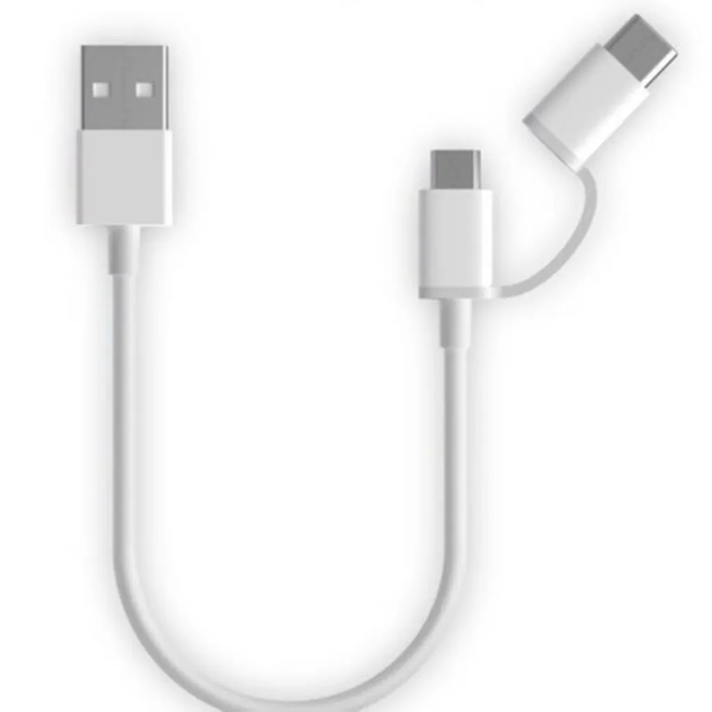 Alternative view of Cáp 2 Trong 1 Type-c Và Micro Usb Zmi 0.3m Trắng-al511-xiaomi