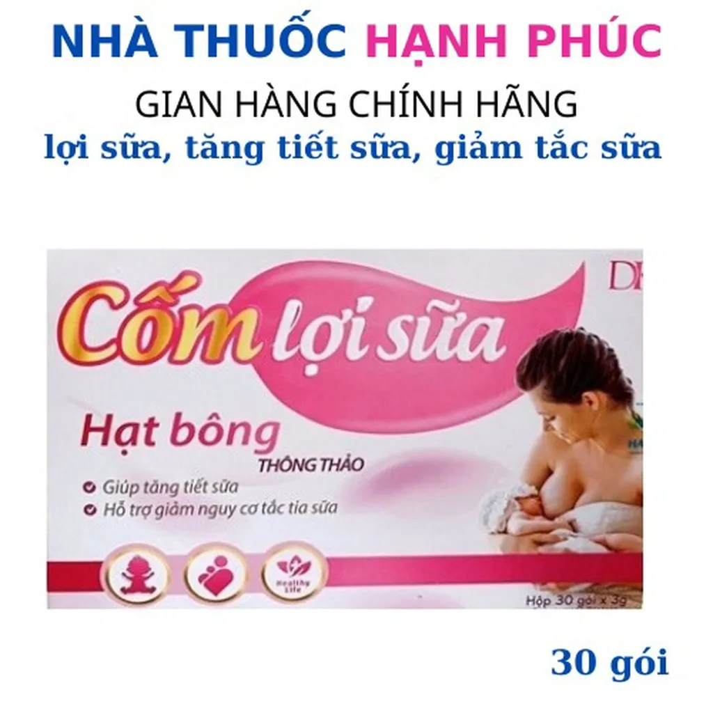 Cốm Lợi Sữa Mummilk Hạt Bông Thông Thảo Cho Mẹ Ít Sữa Loãng Sữa Trẻ Chậm Lớn Hộp 30 Viên - Hải Linh