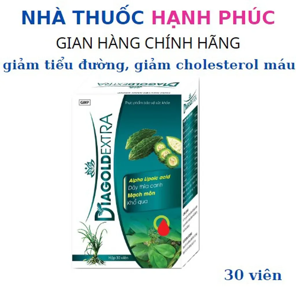 Viên Uống Diagoid Extra Giúp Giảm Choreterol Máu,cải Thiện Biến Chứng Bệnh Tiểu Đường Hộp 30 Viên - Th Pharma