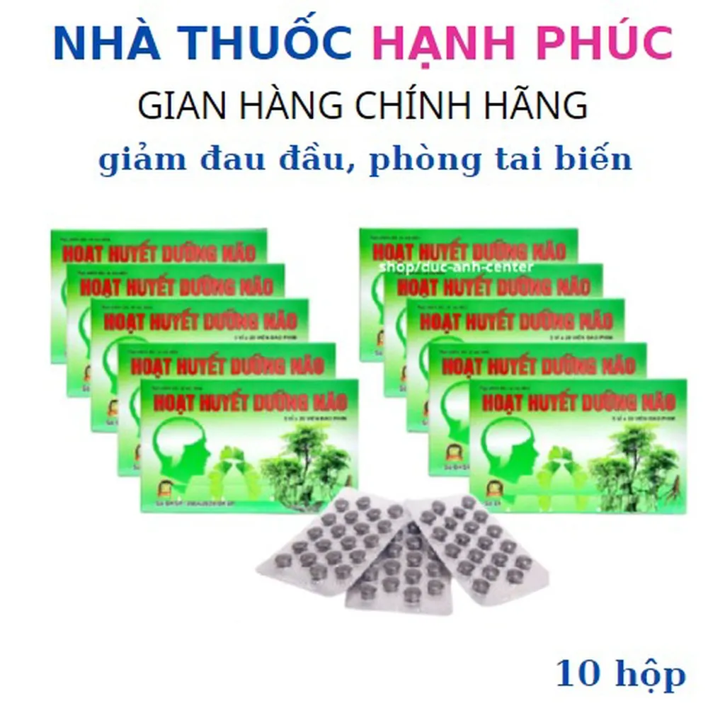 Viên Uống Hoạt Huyết Dưỡng Lão Giúp Tăng Trí Nhớ, Lưu Thông Máu Hộp 100 Viên - Đại Uy