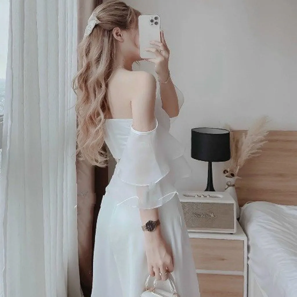 Set Áo Tay Voan Kèm Chân Váy - Cloudy Dress