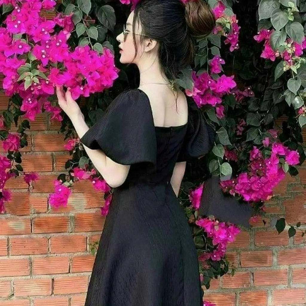 Alternative view of Đầm Maxi Nút Bọc Màu Cà Phê Chất Umi V29 - Haka Mây