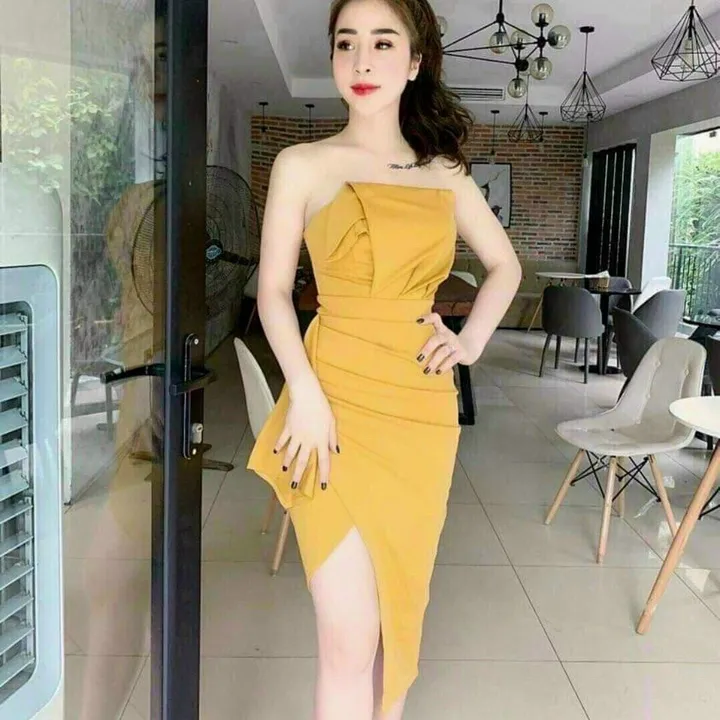 Alternative view of Đầm Cúp Ngực Xếp Ly Có Mút Ngực Chất Umi V171 - Haka Mây