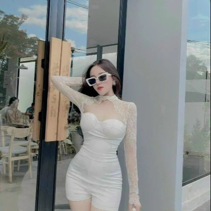 Alternative view of Jum Phối Ren Tay Dài ( Có Mút ) Tôn Dáng Chất Umi Phối Ren V173 - Cloudy Dress