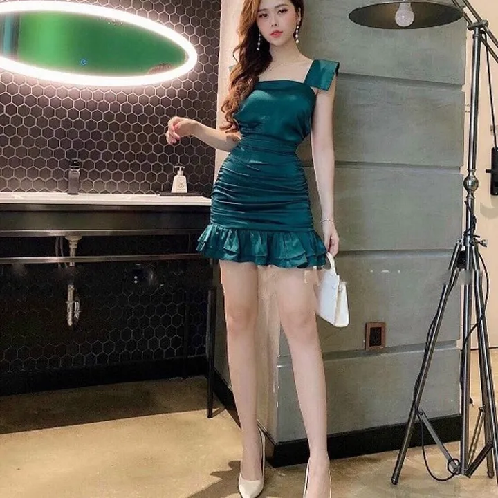 Đầm Hai Dây Bản Lớn Bèo Lai V164 - Cloudy Dress