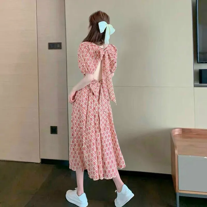 Váy Tiểu Thư Cổ Chữ V Cột Nơ Dáng Dài Thanh Lịch V121 - Cloudy Dress