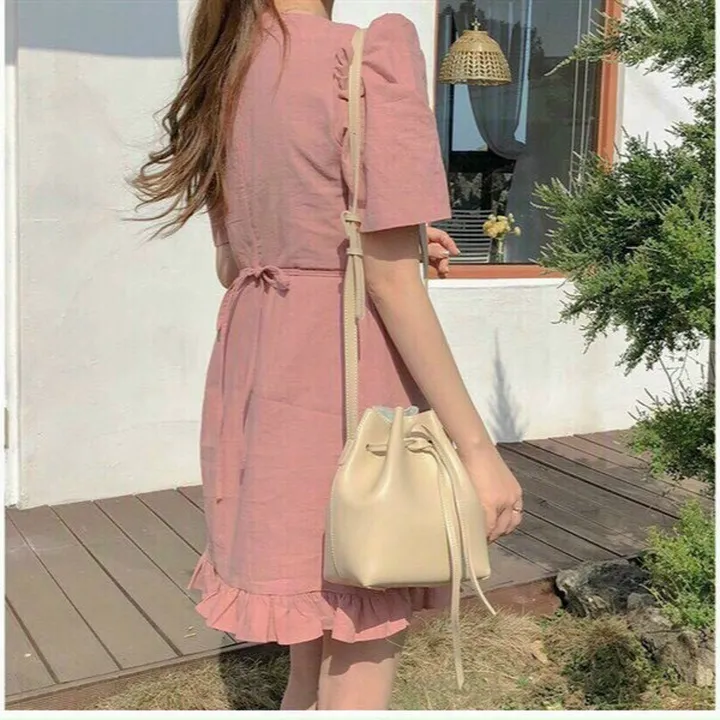 Alternative view of Đầm Chữ A Nữ Tính Tay Bồng Bèo Viền Váy Dịu Dàng V116 - Cloudy Dress