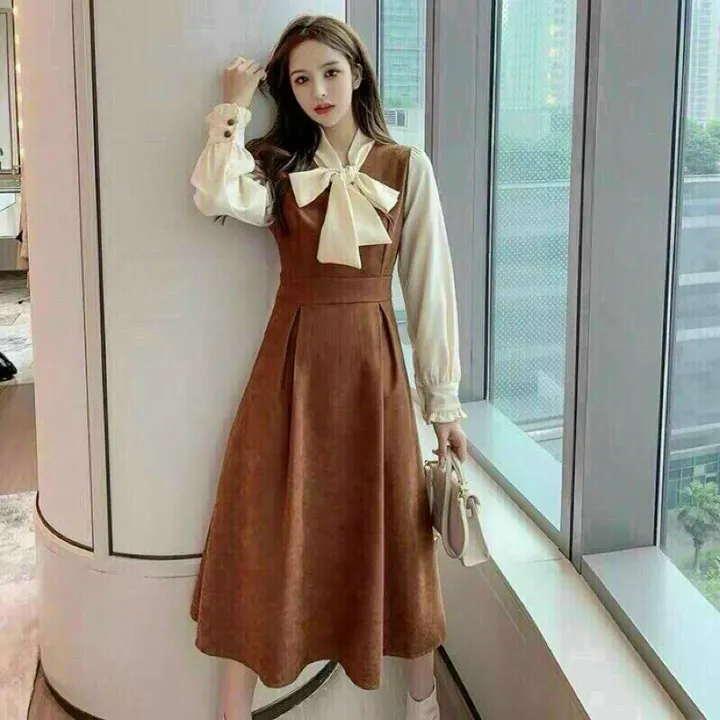 Alternative view of Váy Tiểu Thư Dài Thắt Nơ Phối Voan Xinh Xỉu V76 - Cloudy Dress