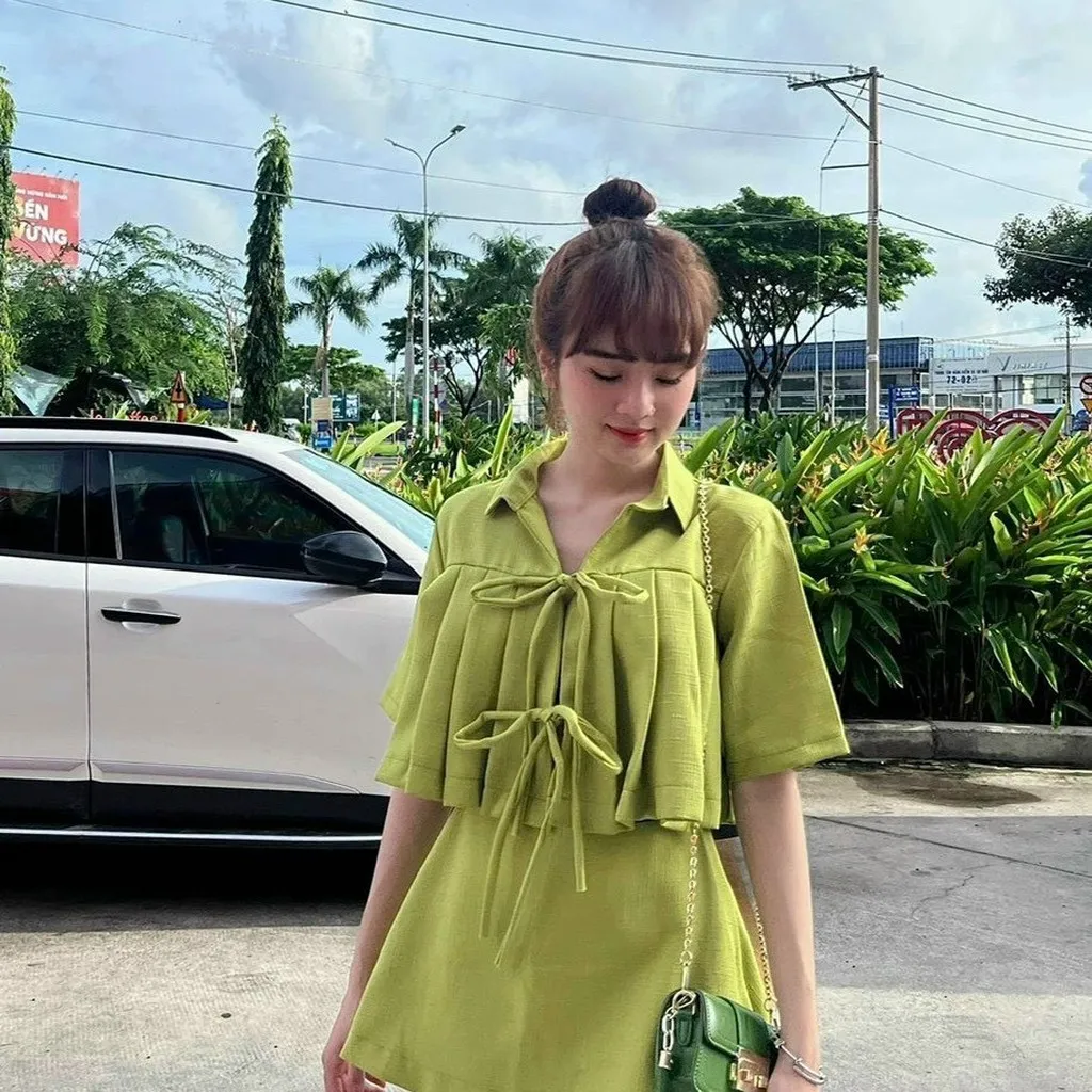 Set Váy Cột Dây Dịu Dàng V133 - Cloudy Dress