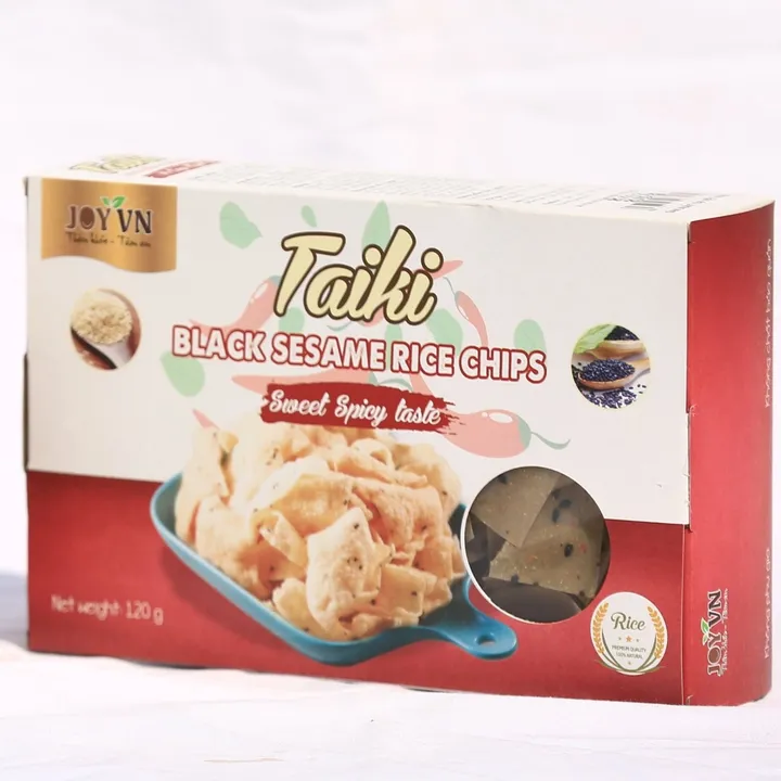 Alternative view of {combo 3 Hộp} Bánh Phồng Gạo Mè Đen Vị Cay Ngọt 120gr - Joyvn