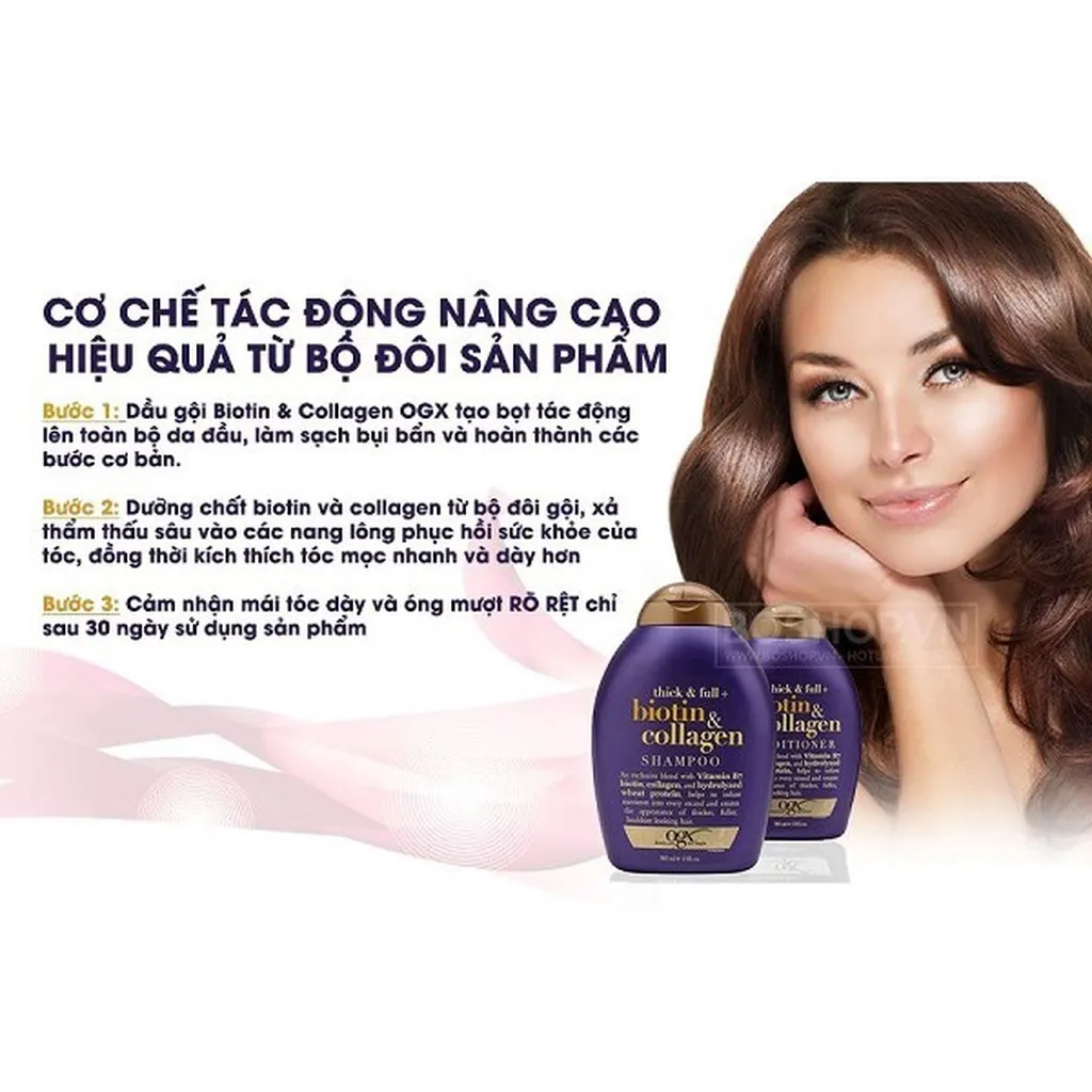 Alternative view of Dầu Gội Xả Biotin Mỹ Cải Thiện Rụng Tóc 385ml - Ogx Beauty