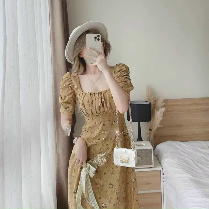 Alternative view of Đầm Hoa Nhí Cổ Chữ U Dáng Xòe V72 - Cloudy Dress