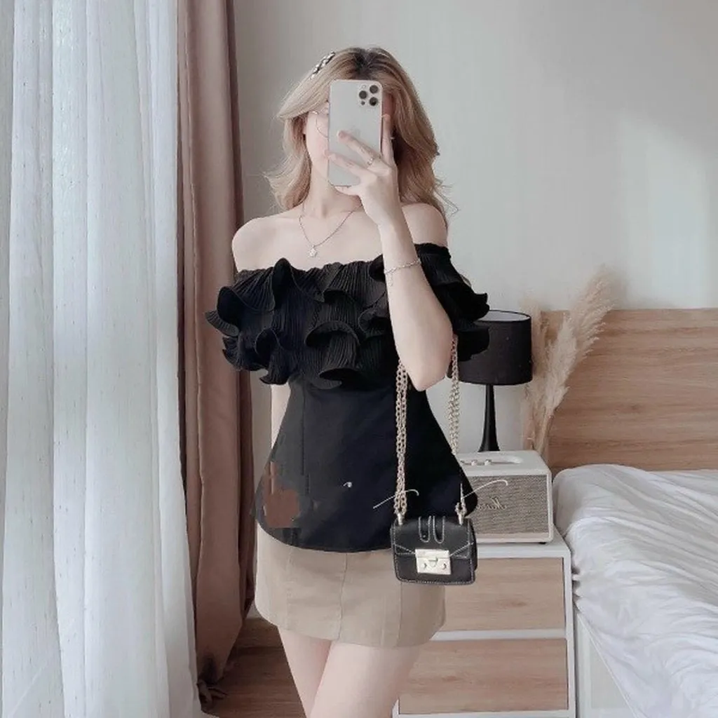 Set Áo Dập Ly Kèm Chân Váy ( Áo Có Mút ) V186 -cloudy Dress
