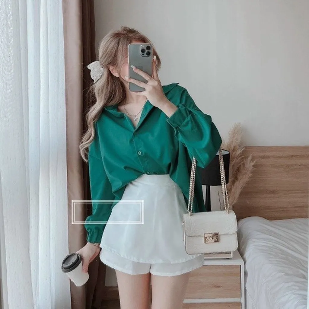 Alternative view of Set Áo Sơ Mi Tay Kiểu Phối Quần Váy V179 - Cloudy Dress