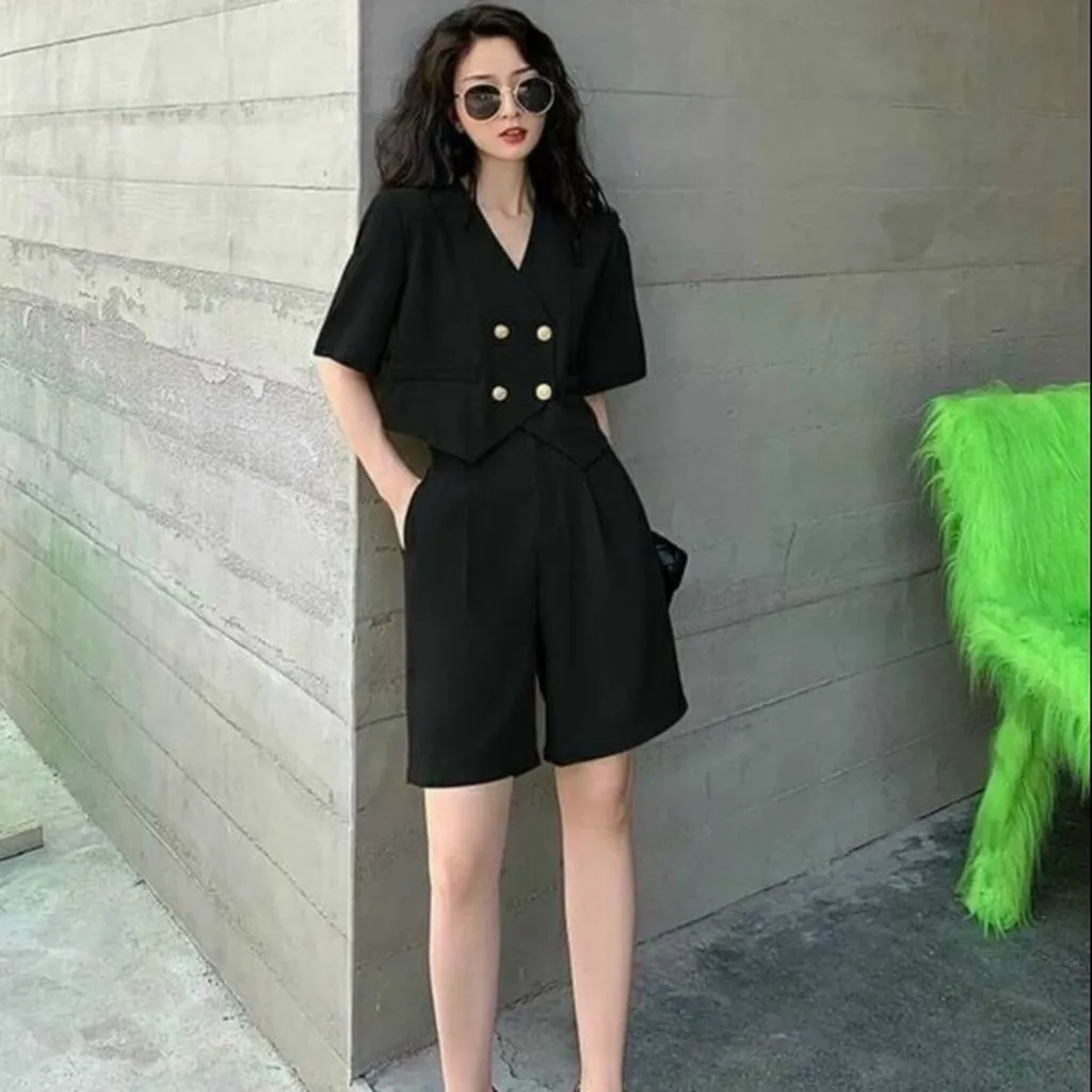 Alternative view of Set Bộ Kate Đính Nút Ngắn Tay Cá Tính V234 - Cloudy Dress