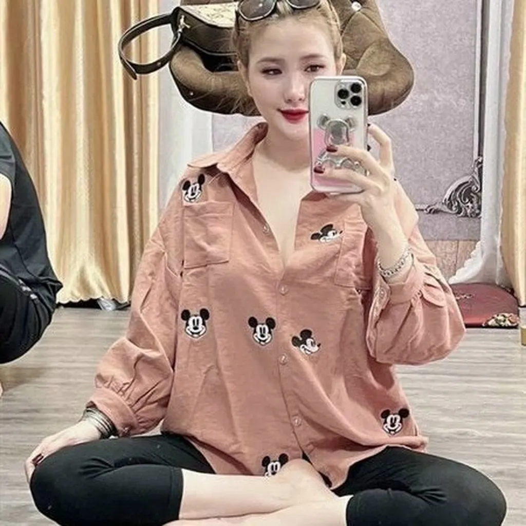 Set Bộ Dài Mikey Sơ Mi Dễ Thương V242 - Cloudy Dress