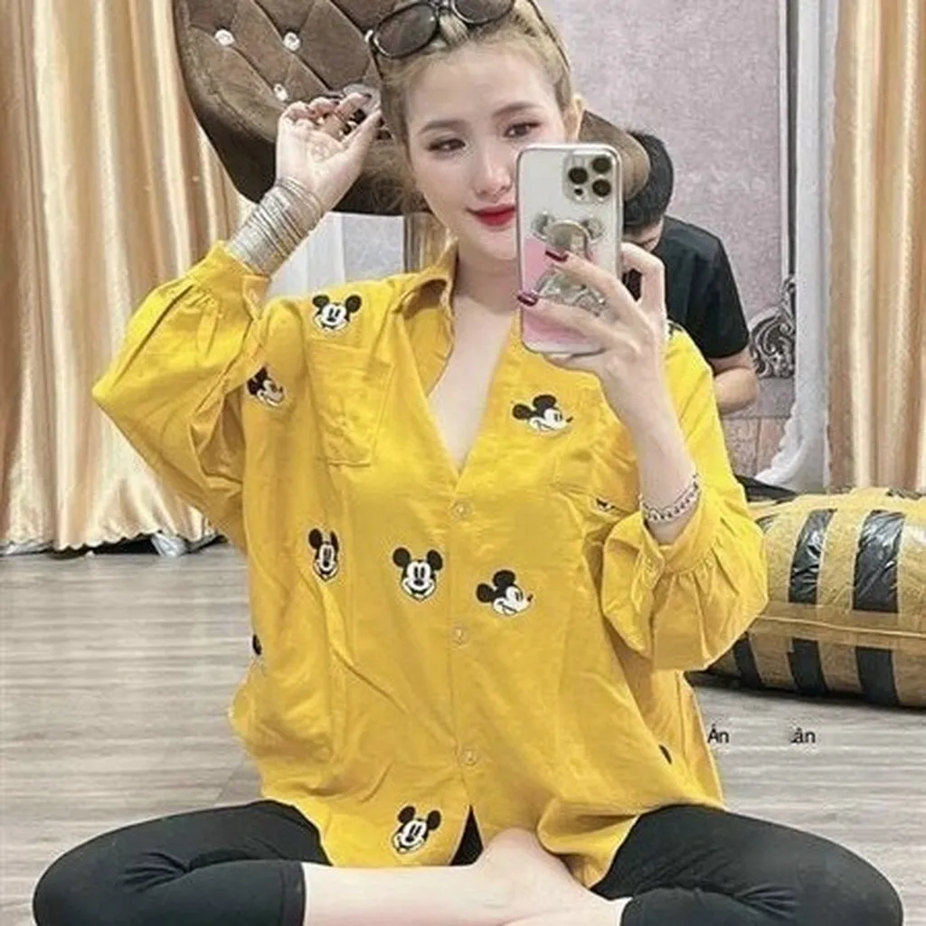 Alternative view of Set Bộ Dài Mikey Sơ Mi Dễ Thương V242 - Cloudy Dress