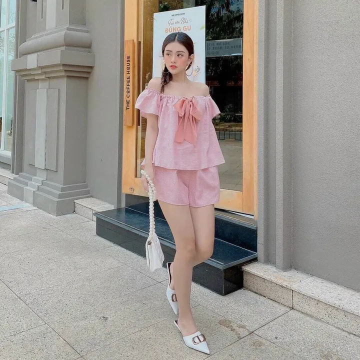 Set Bộ Mặc Hai Kiểu Kèm Nơ Cute V306 - Cloudy Dress