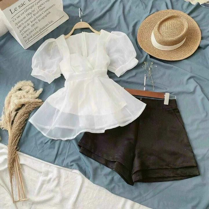 Alternative view of Set Bộ Tiểu Thư Tay Bồng Dáng Xòe Sang Chảnh V302 - Cloudy Dress