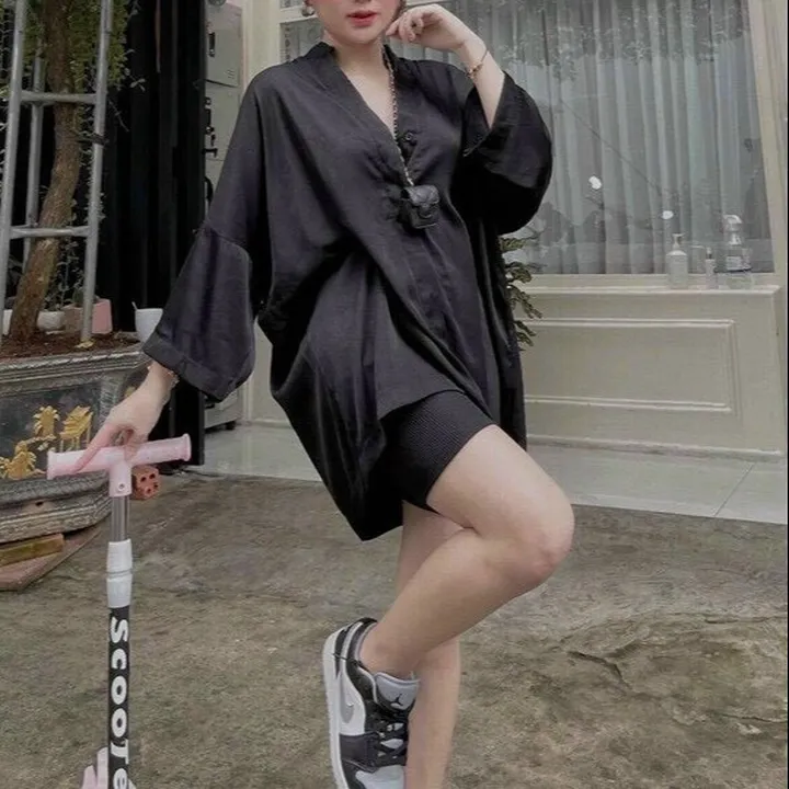 Set Bộ Sơ Mi Lụa Cá Tính V249 - Cloudy Dress