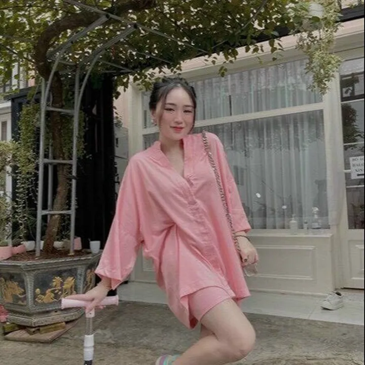 Alternative view of Set Bộ Sơ Mi Lụa Cá Tính V249 - Cloudy Dress