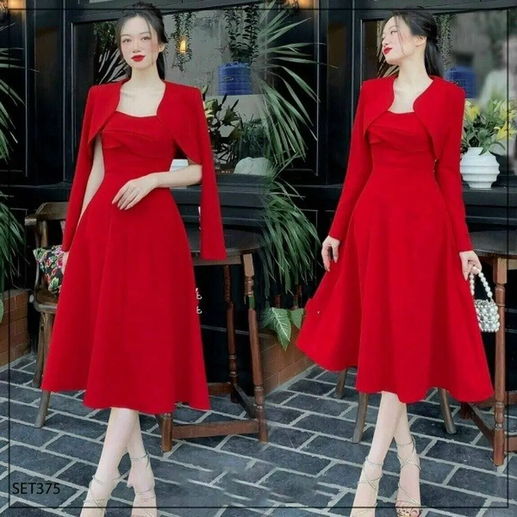 Alternative view of Đầm Umi Kèm Khoác Tôn Dáng Sang Chảnh V280 - Cloudy Dress