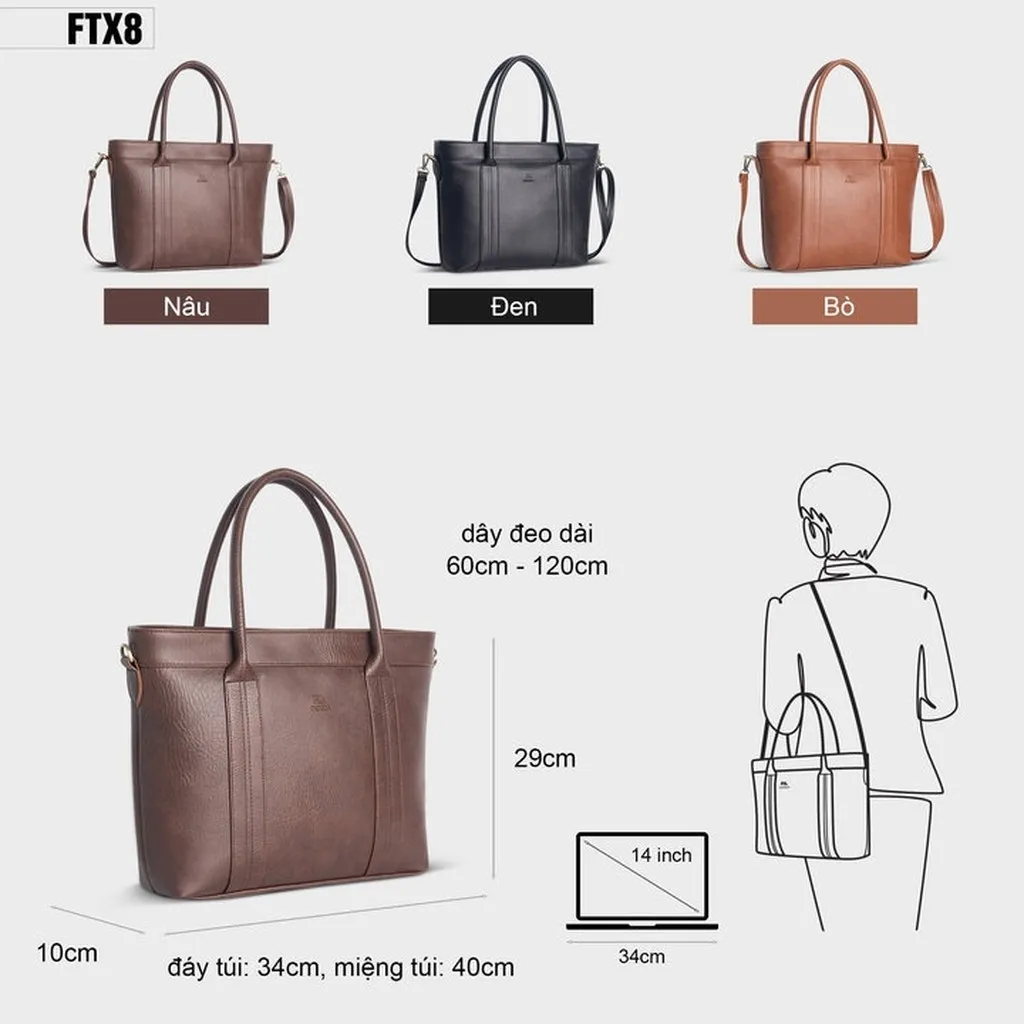 Alternative view of Túi Tote Công Sở Nữ Cao Cấp Ftx8- Fadoda