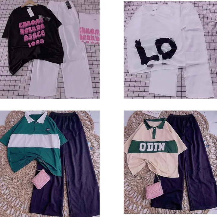 Set Quần Áo Nữ Tổng Hợp Unisex Form Rộng