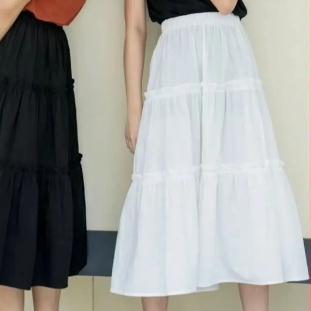 Alternative view of Chân Váy Midi Phối Viền Bèo 3 Tầng Dáng Dài Qua Gối Sldcv72 - Diepchi Fashion