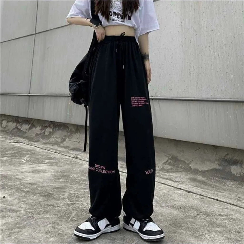 Quần Dài Nam Nữ Unisex Vải Nỉ Đen Spear Youth - Ausa House