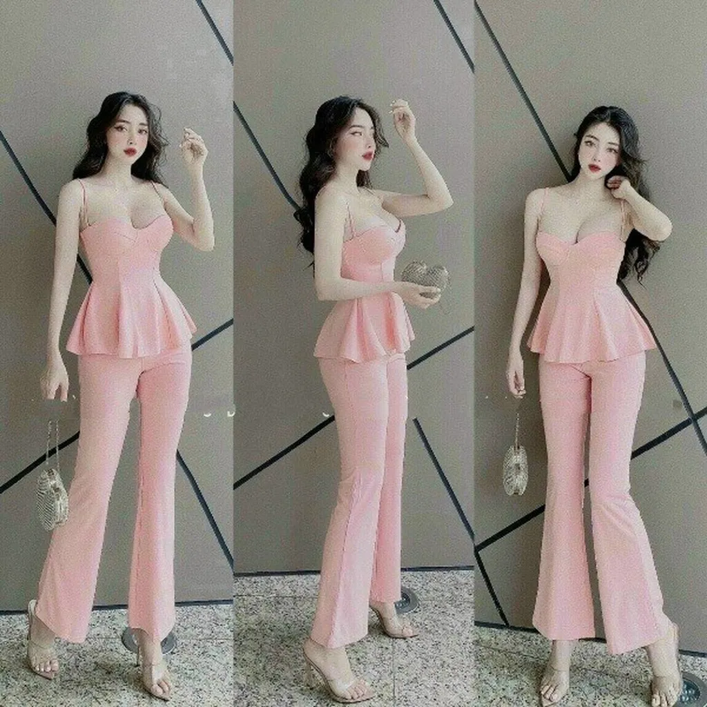 Set Bộ Hai Dây Quần Ống Rộng Sang Chảnh V328 - Cloudy Dress